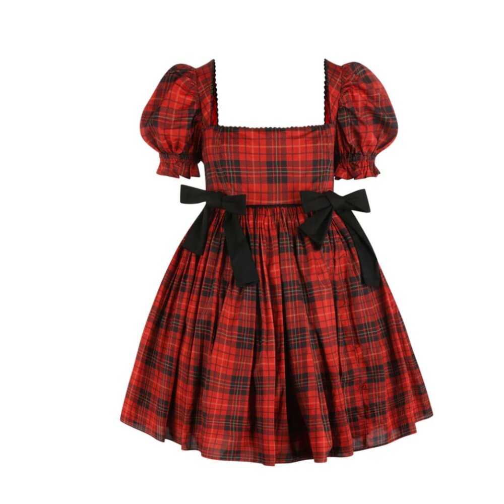 EUC Selkie The Royal Tartan Mini Love Story Dress Small - Picture 10 of 12